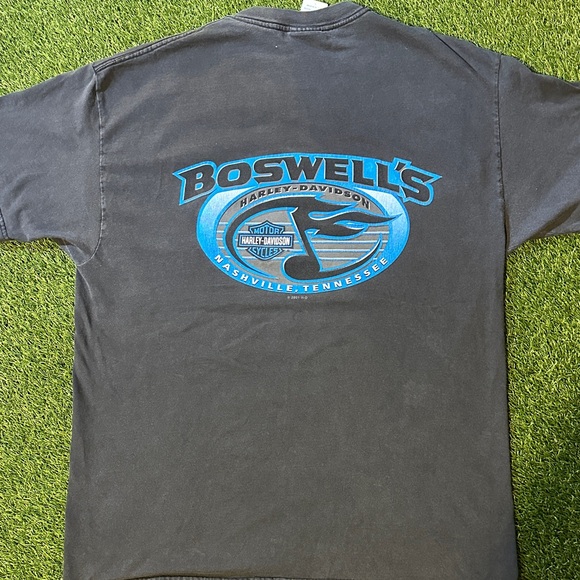 Rare VTG 2001 Harley-Davidson Boswell’s Nashville Tennessee Charcoal T Shirt Y2K - Picture 3 of 6